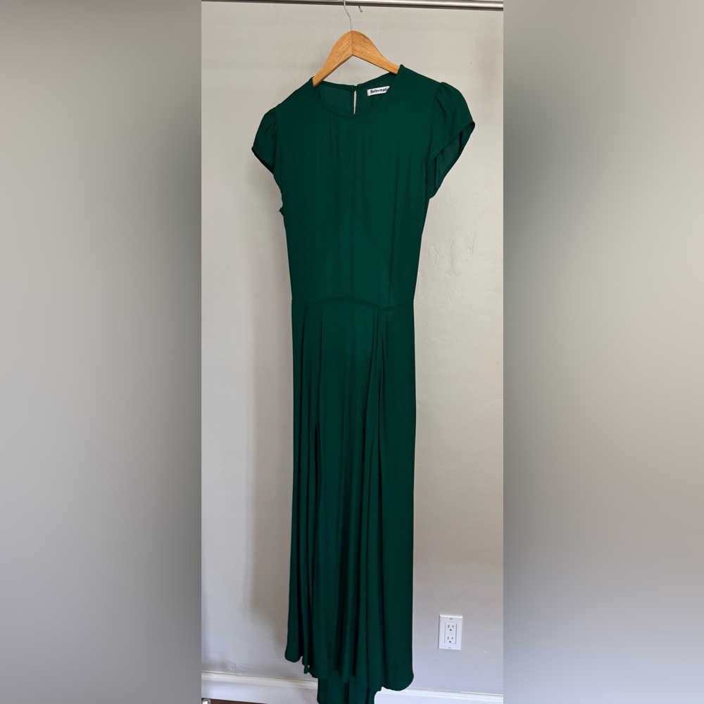 Reformation: Gavin Dress in Emerald (Size 6)